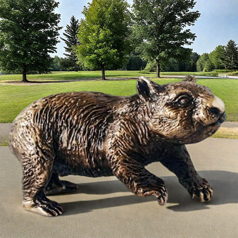 bronze Big Wombat Garden Statue