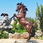 Bronze Rearing Horse Statue