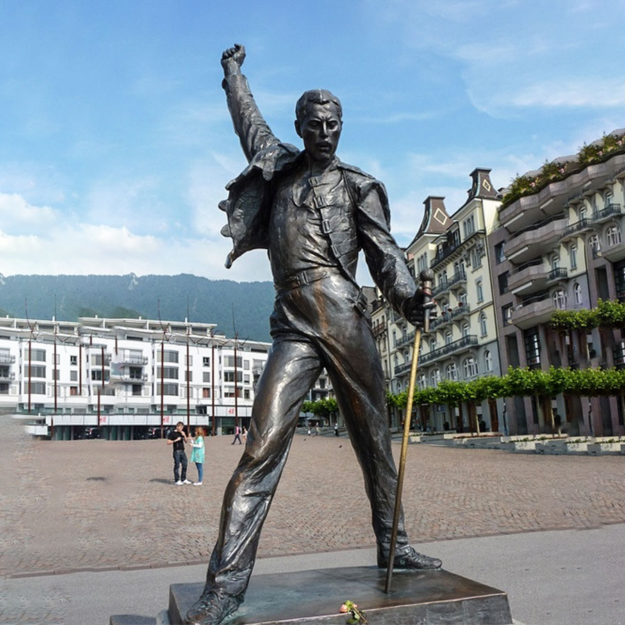 Life Size Freddie Mercury Statue for sale BFI-210 - Bronze Figure Sculpture - 1