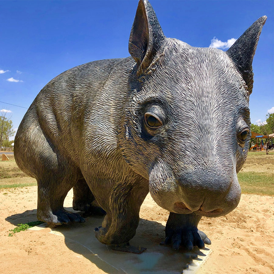 Bronze Big Wombat Garden Statue BAN-522 - Bronze Animal Sculpture - 3