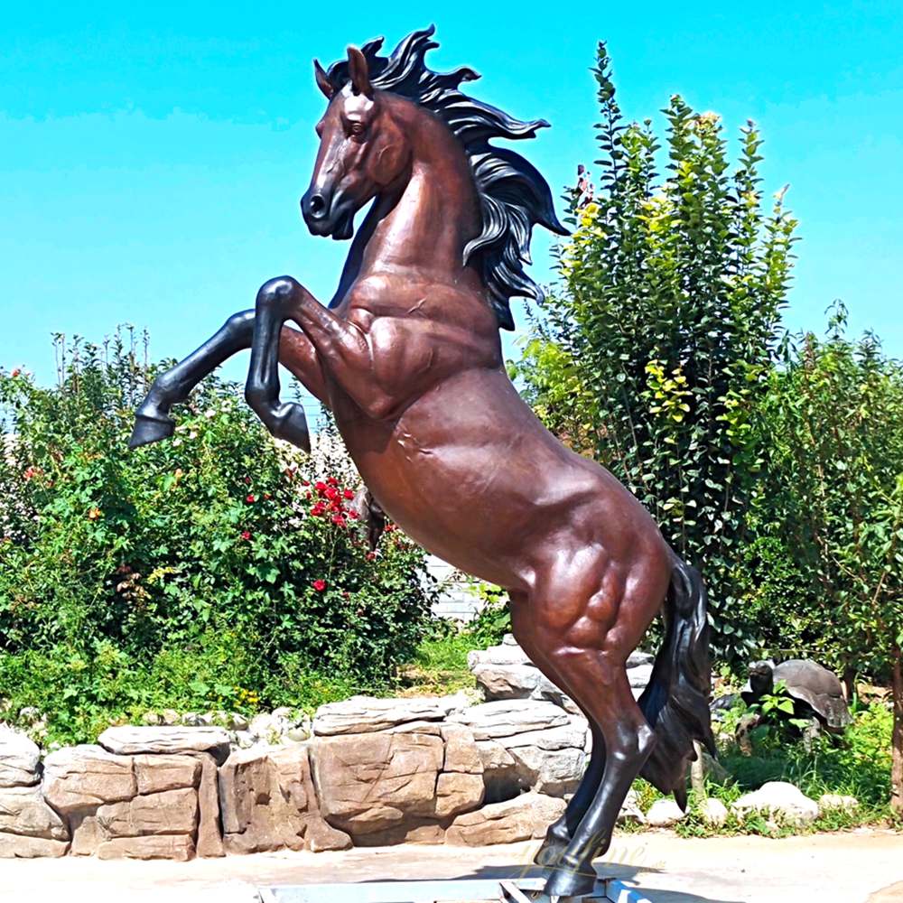 Life Size Bronze Rearing Horse Statue