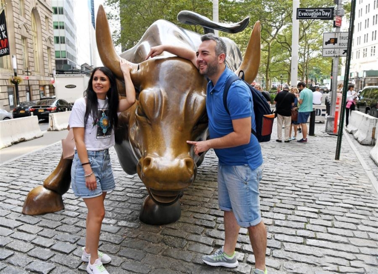 Wall Street Charging Bull Sculpture