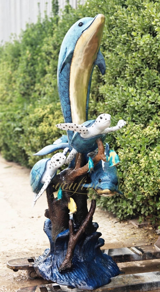 bronze Dolphin Sculpture
