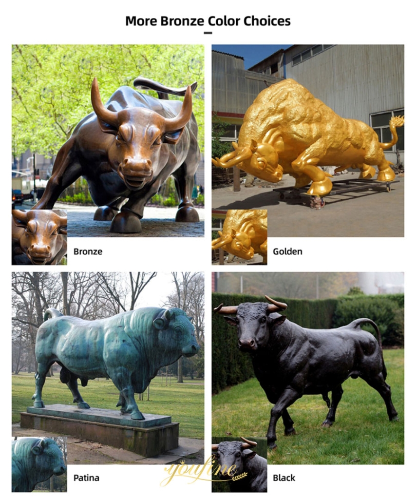 Lifelike Outdoor Bronze Longhorn Sculpture BOK1-489 - Bronze Bull Sculpture - 4
