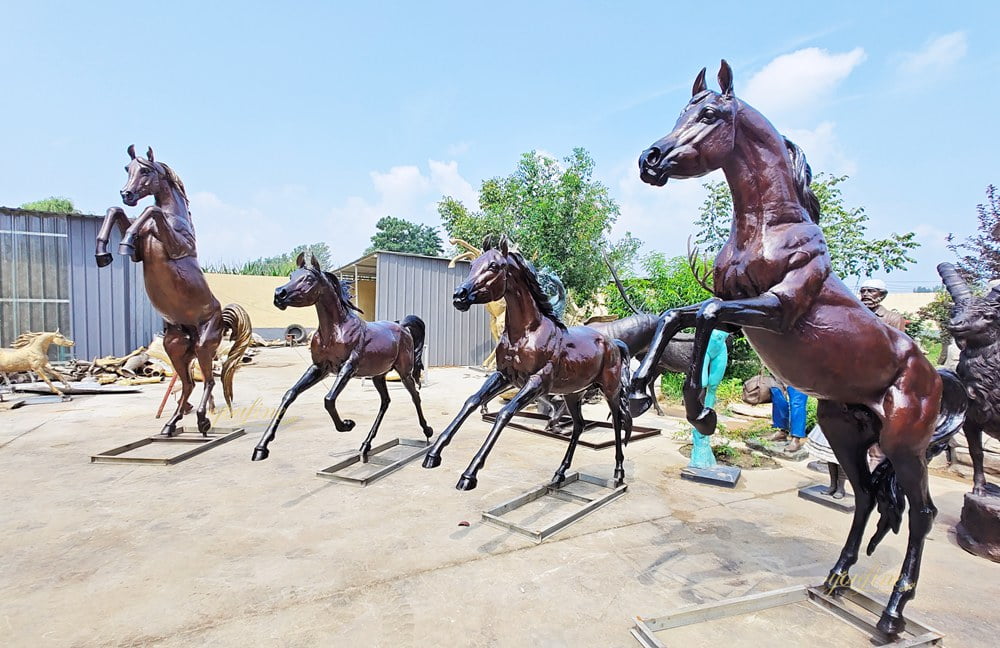 more Rearing Horse Statue