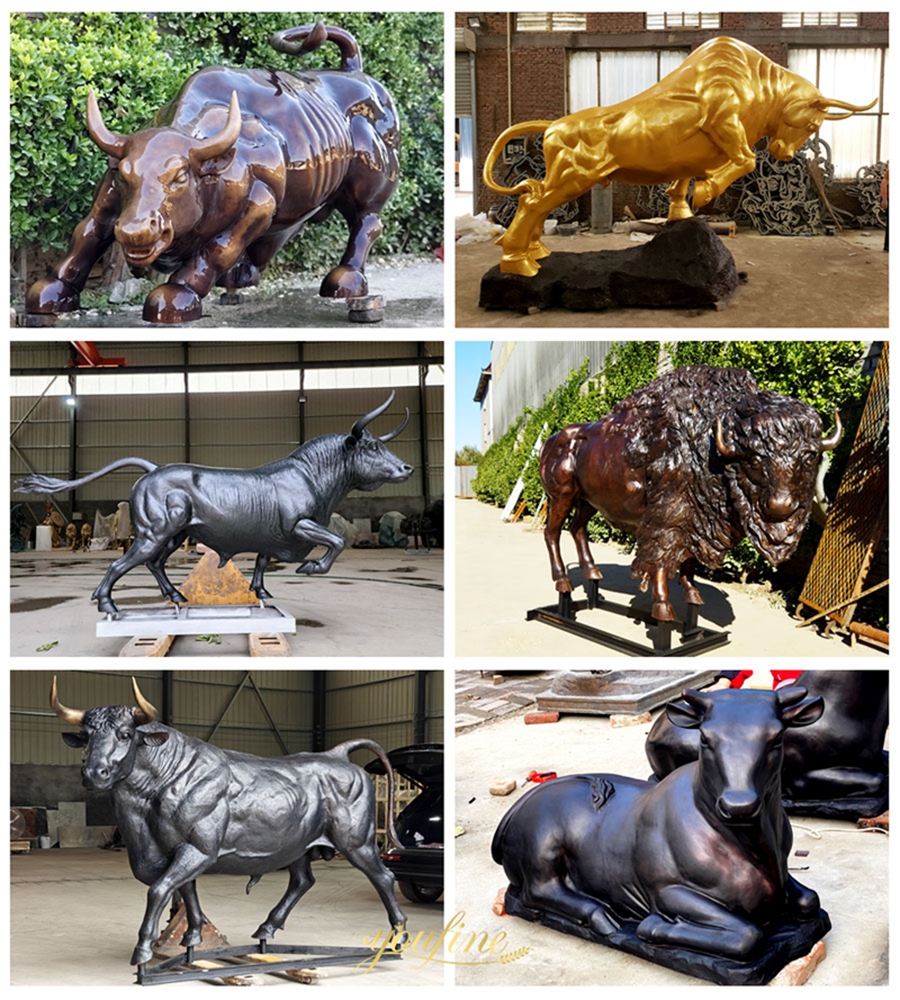 Lifelike Outdoor Bronze Longhorn Sculpture BOK1-489 - Bronze Bull Sculpture - 6