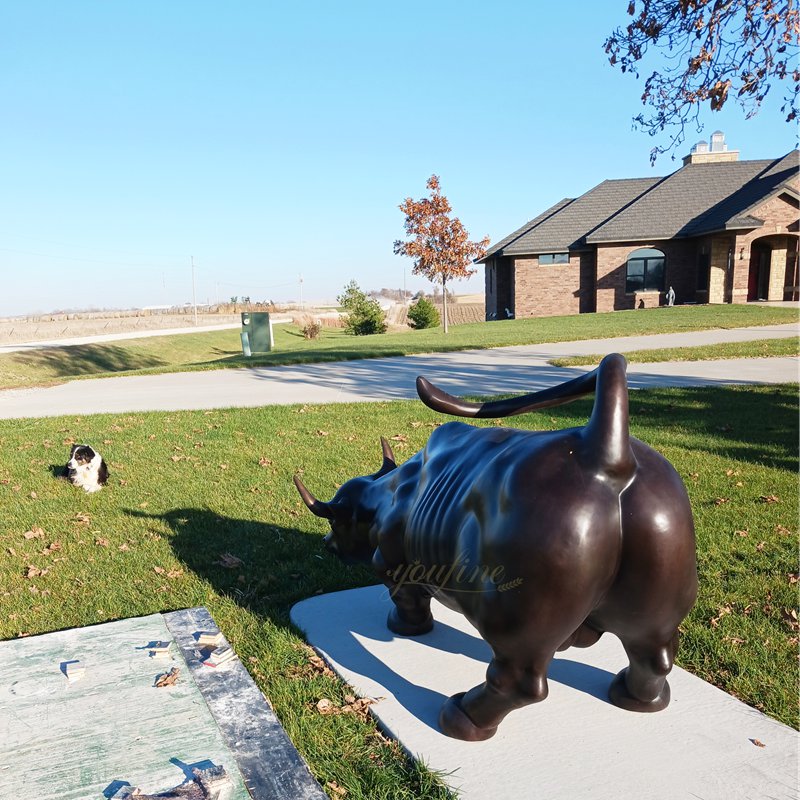 The Definitive Guide to the Iconic Wall Street Charging Bull Sculpture - Blog - 7 large residential courtyard bull statue