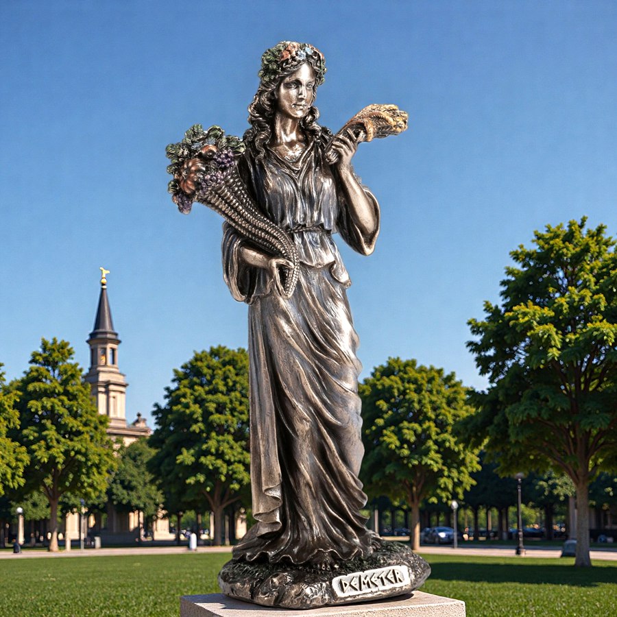 Bronze Demeter Statue art