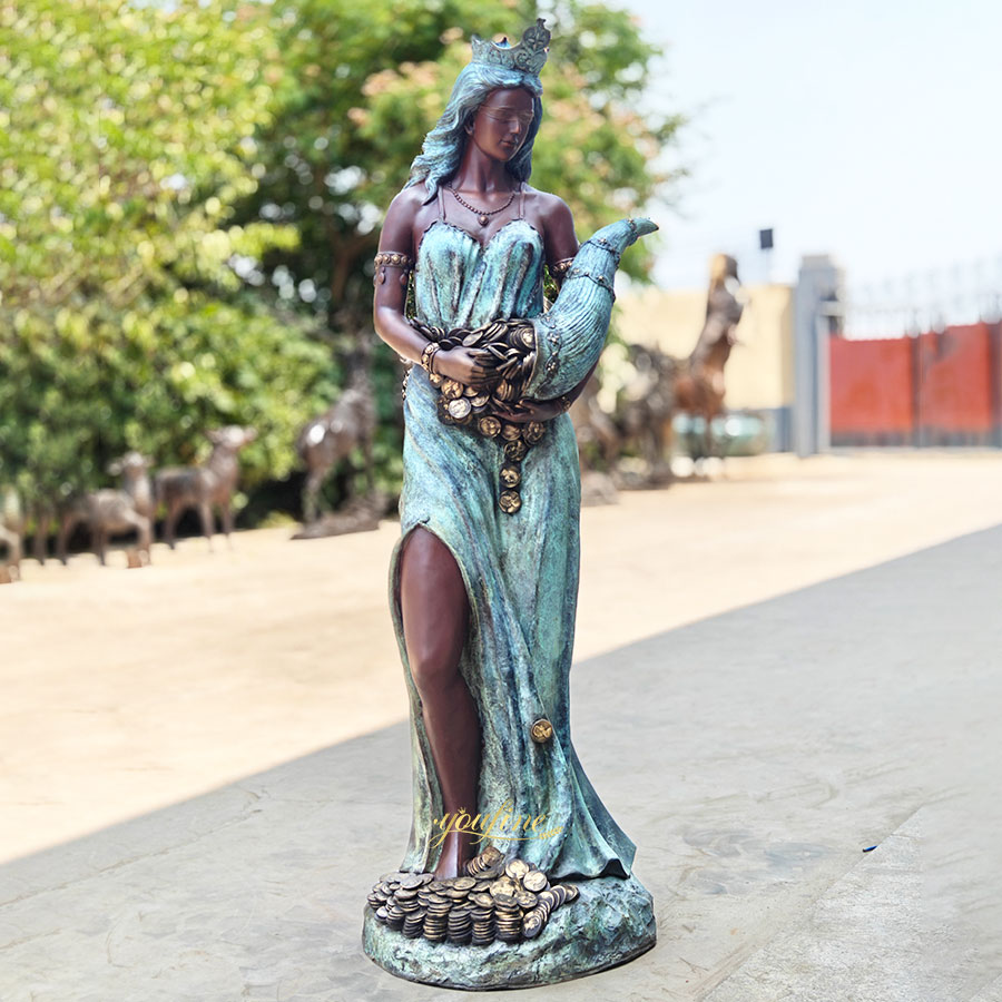 Life Size Fortuna Bronze Goddess Statue BFI-220 - Bronze Figure Sculpture - 5