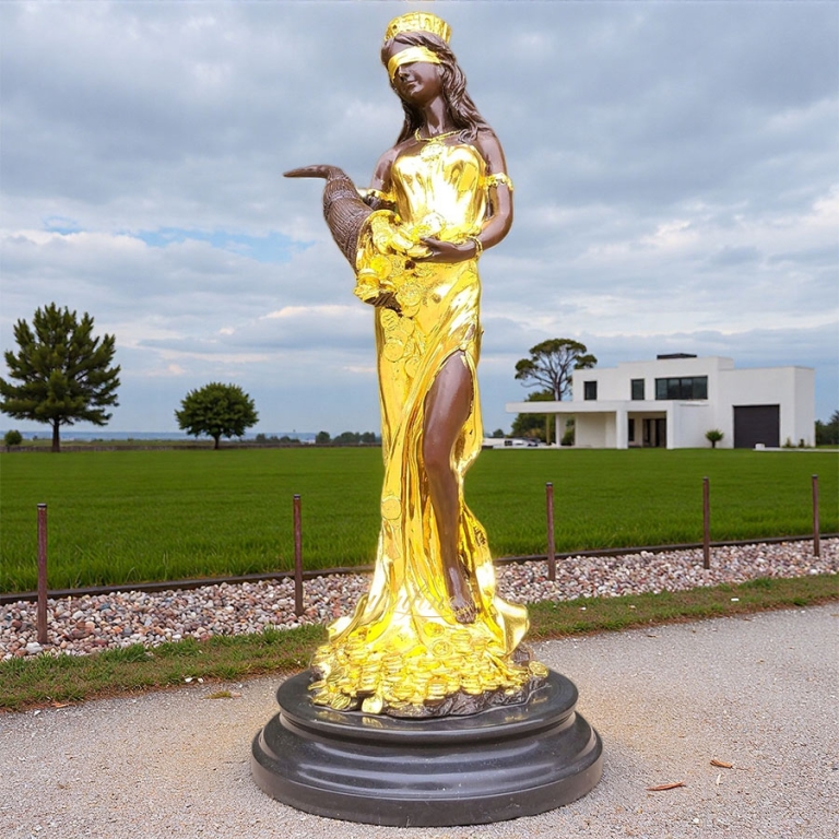 large Bronze Golden Tyche Statue