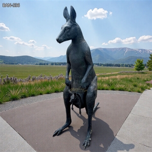 Bronze Kangaroo with Baby Sculpture BAN-536