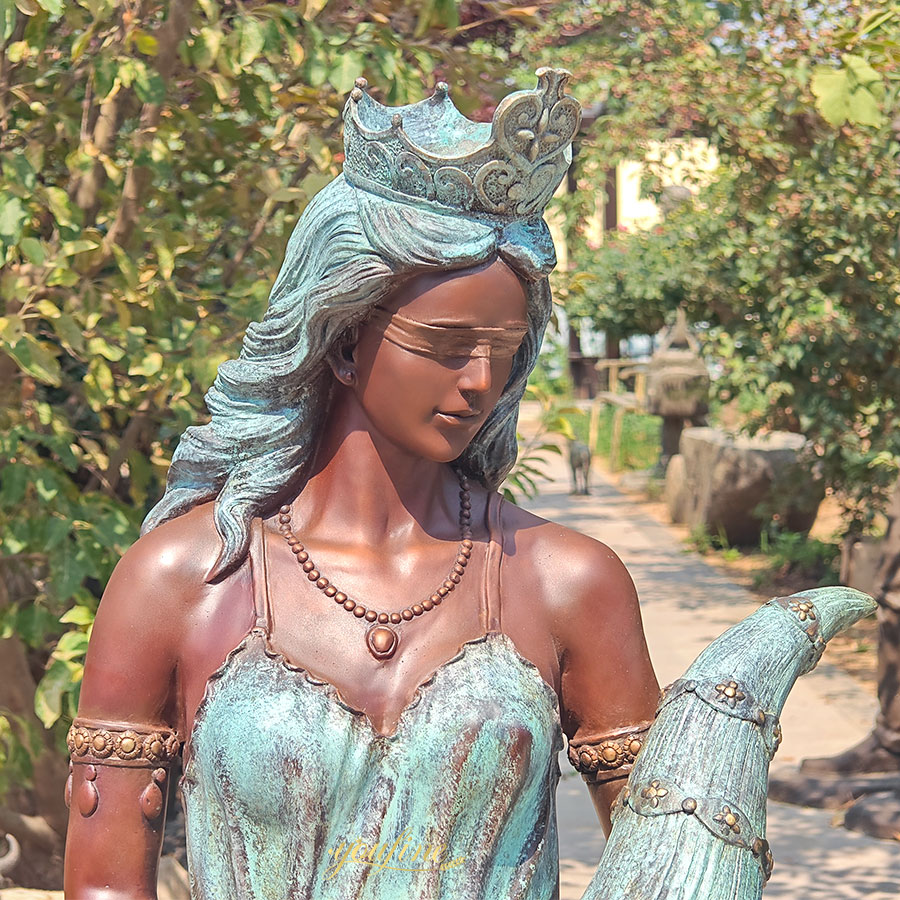 Life Size Fortuna Bronze Goddess Statue BFI-220 - Bronze Figure Sculpture - 2