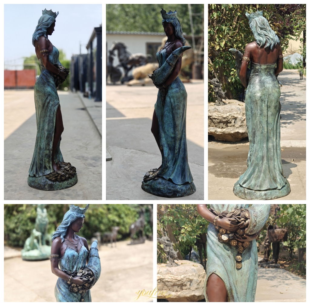 Life Size Fortuna Bronze Goddess Statue BFI-220 - Bronze Figure Sculpture - 3