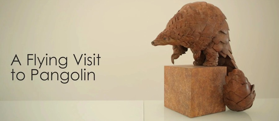 Pangolin Editions bronze statue foundry logo