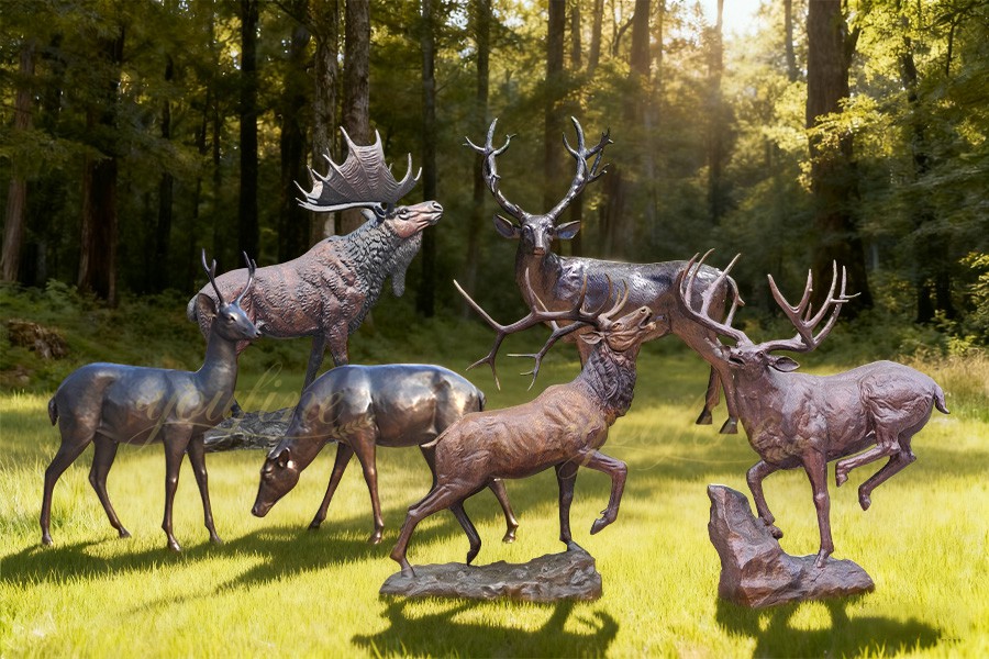 Bronze Deer Sculptures for Hunting Grounds