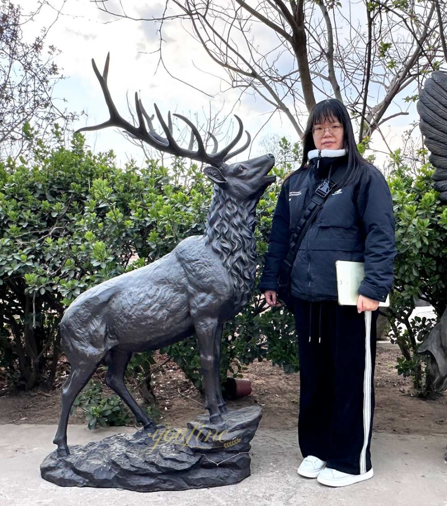 How to Choose a Reliable Bronze Deer Statue Supplier? - Blog - 1 Quality inspectors and standing bronze deer sculpture