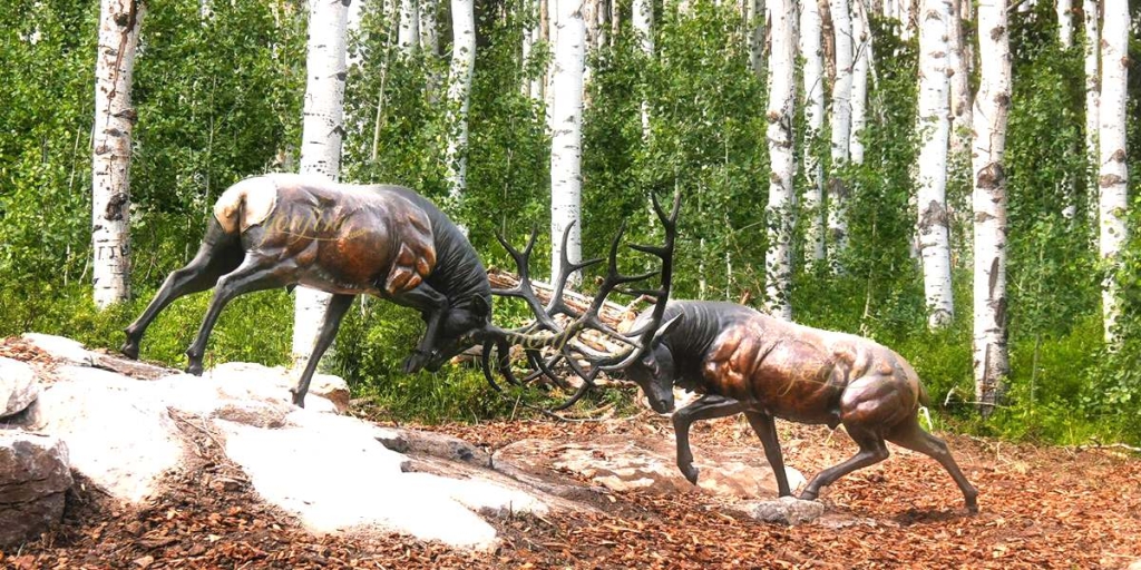 How to Distinguish Between Bronze Sculpture and Brass Sculpture and Cooper Sculpture? - Blog - 6 bronze fighting elk sculptures