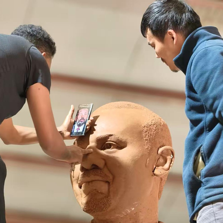 clay model of the famous prime minister