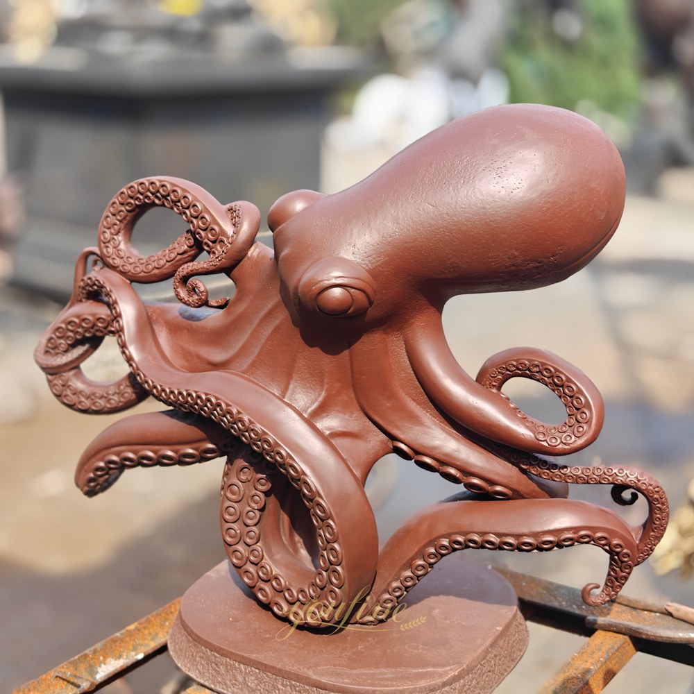 bronze giant octopus sculpture