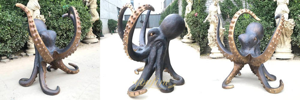 Outdoor Garden Octopus Statue BAN-579 - Other Animal sculptures - 7 bronze octopus garden statue