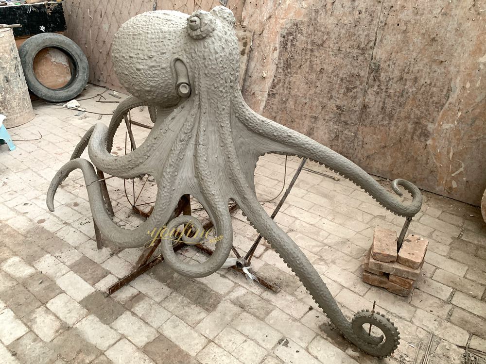 Outdoor Garden Octopus Statue BAN-579 - Other Animal sculptures - 8 octopus statue clay model