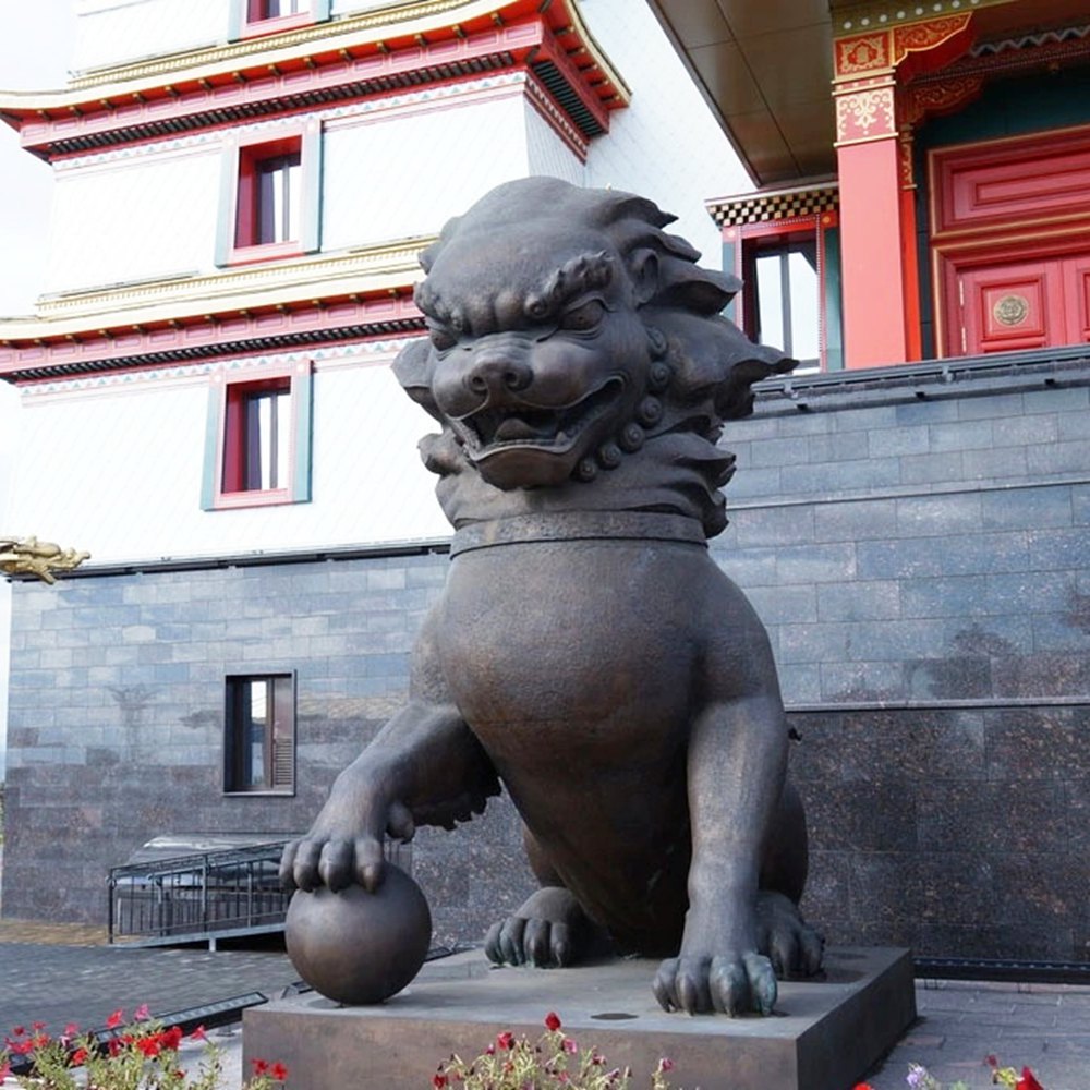 Royal Hunting Sculptures BFI-226 - Bronze Figure Sculpture - 7 custom Chinese Style Lion Sculpture