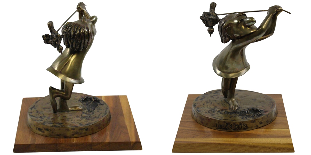 bronze Golf tournament trophy