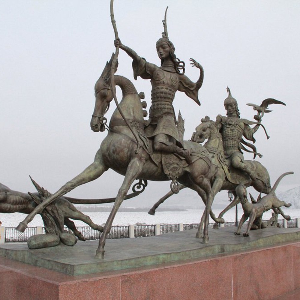 custom Royal Hunt bronze sculpture