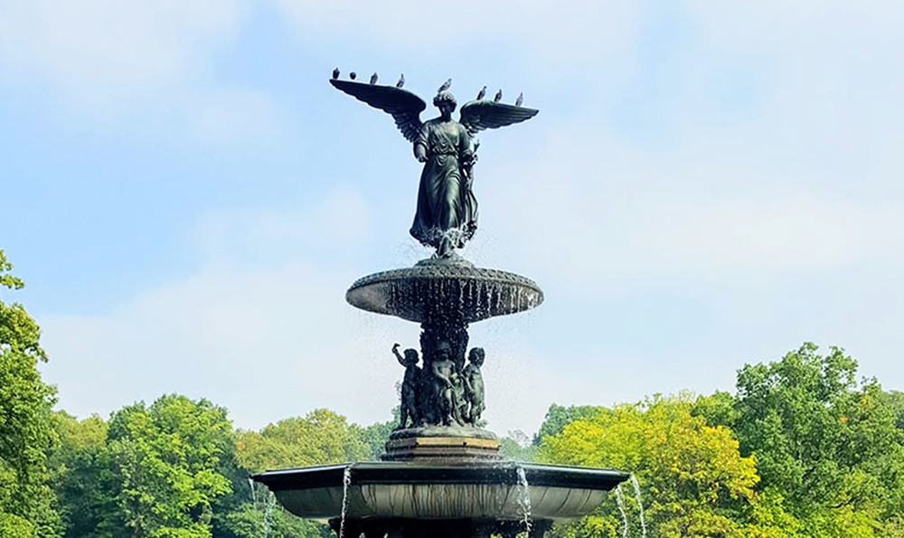 Top 10 Most Popular Bronze Sculptures in Central Park - Blog - 1 famous angel of the waters bethesda fountain