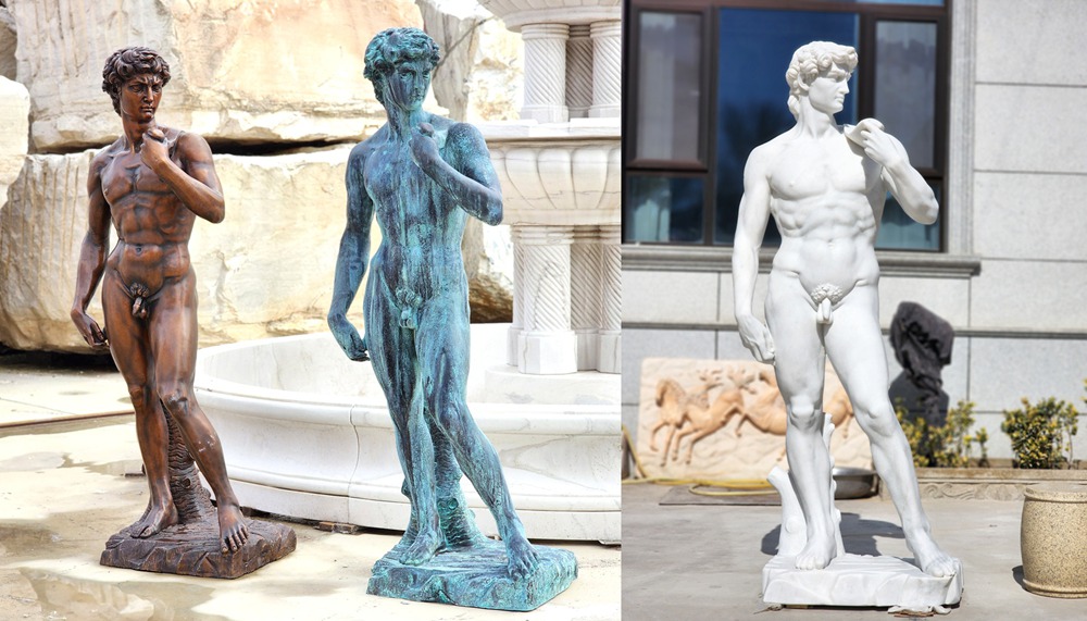 How Long Do Bronze Statues Last? A Foundry Expert's Honest Answer - Blog - 5 classical Bronze and marble David sculpture