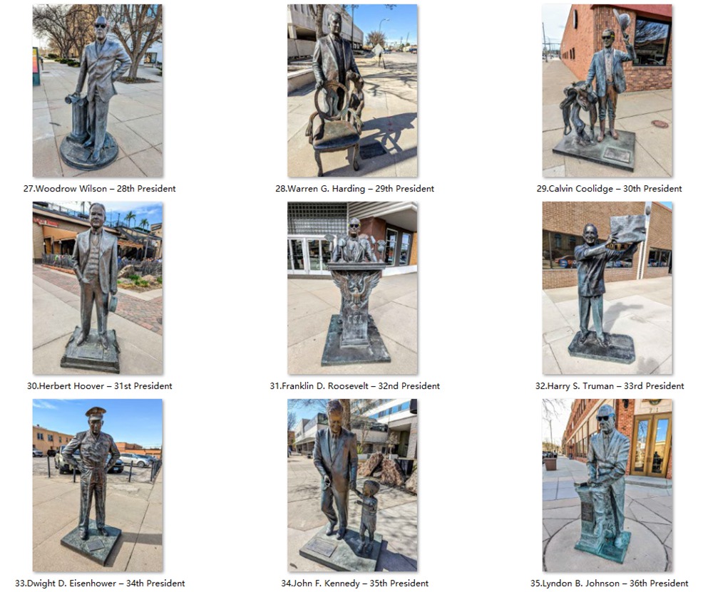 American President bronze Statues are in Rapid City