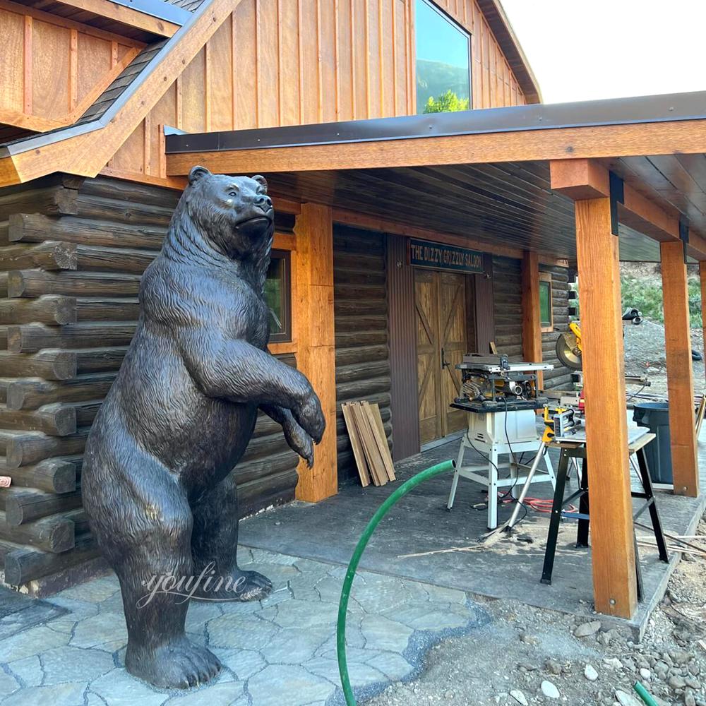 bronze bear statue Bronze Bear Sculpture at the Front Door