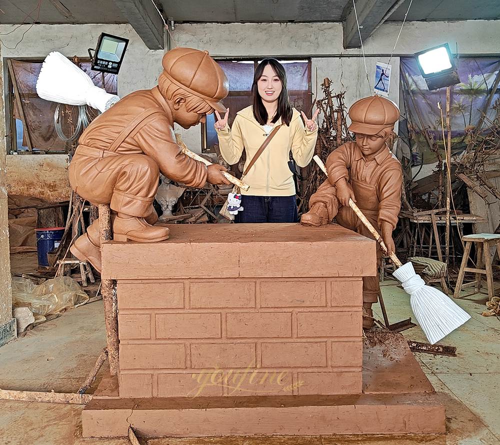 How Are Bronze Statues Made? - Blog - 7 Clay model of the chimney sweep boy