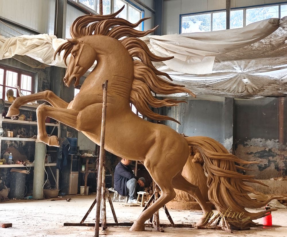How Are Bronze Statues Made? - Blog - 4 Horse statue clay model