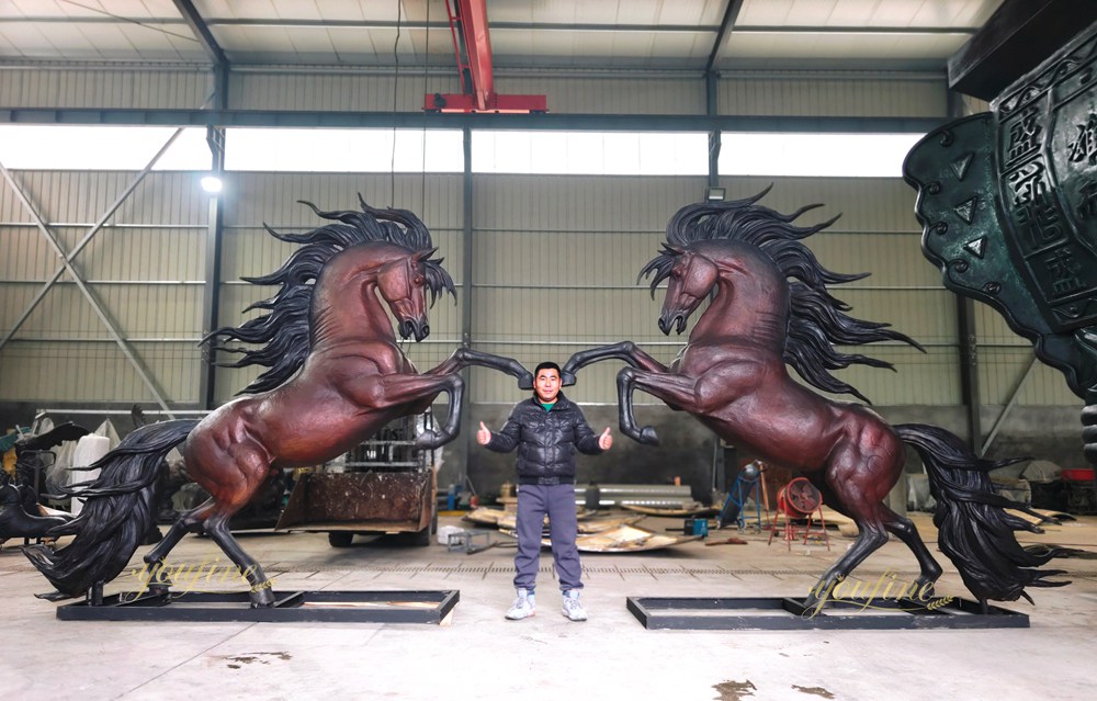 How Are Bronze Statues Made? - Blog - 24 Horse statue with Upturned Hooves