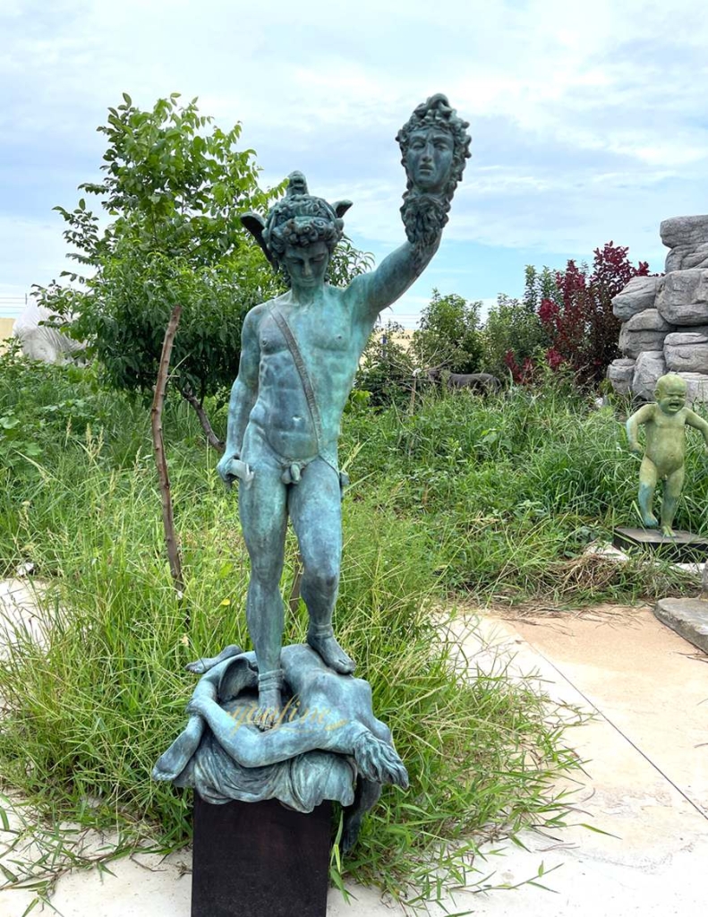 Do Bronze Statues Turn Green? - Blog - 7 chemical reaction on bronze Perseus sculpture surface
