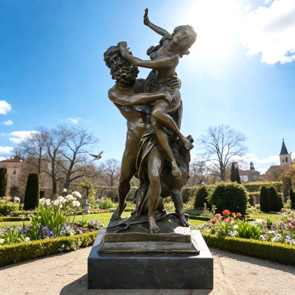 The Abduction of Persephone -- Roman mythology bronze sculpture