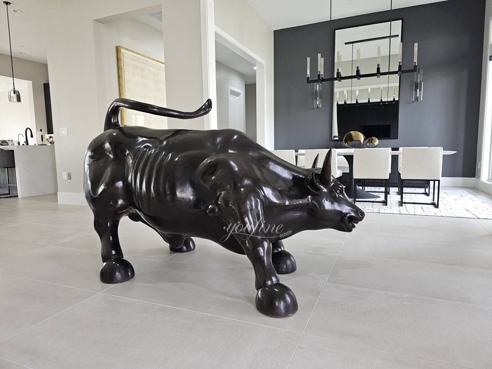 bronze bull statue Wall Street Bull Sculpture in the Living Room