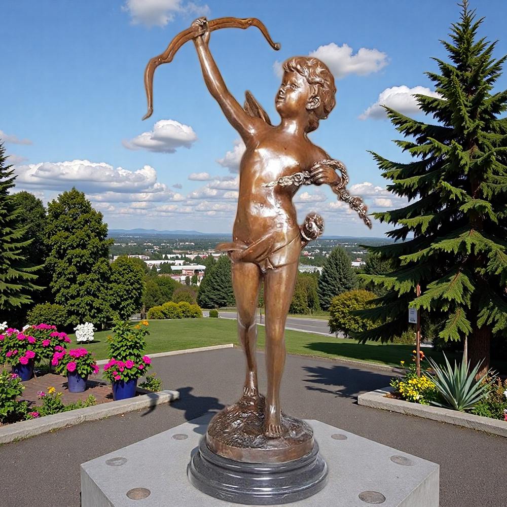 Bronze Cupid Statue -- God of Love