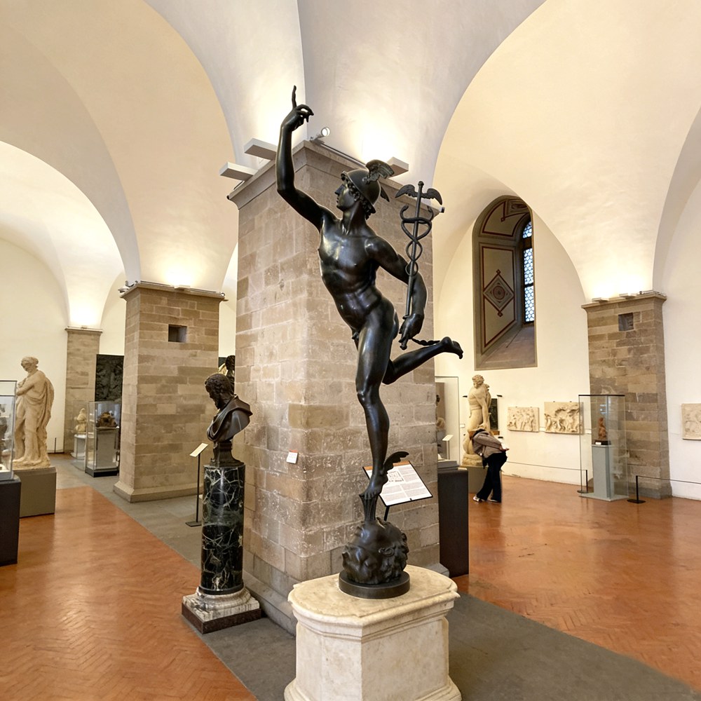 Bronze Mercury Statue -- God of Commerce, Travel, and Thieves