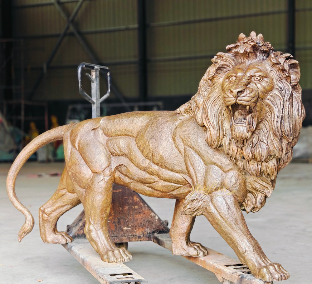 What does the Bronze Lion Mean? - Blog - 4 bronze Sculpture of a Majestic Walking Lion