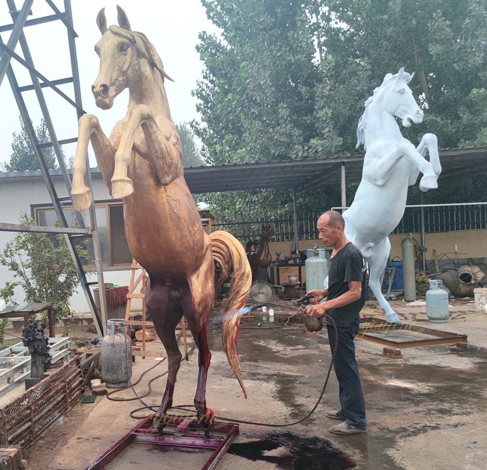 How Are Bronze Statues Made? - Blog - 19 bronze horse statue Patina