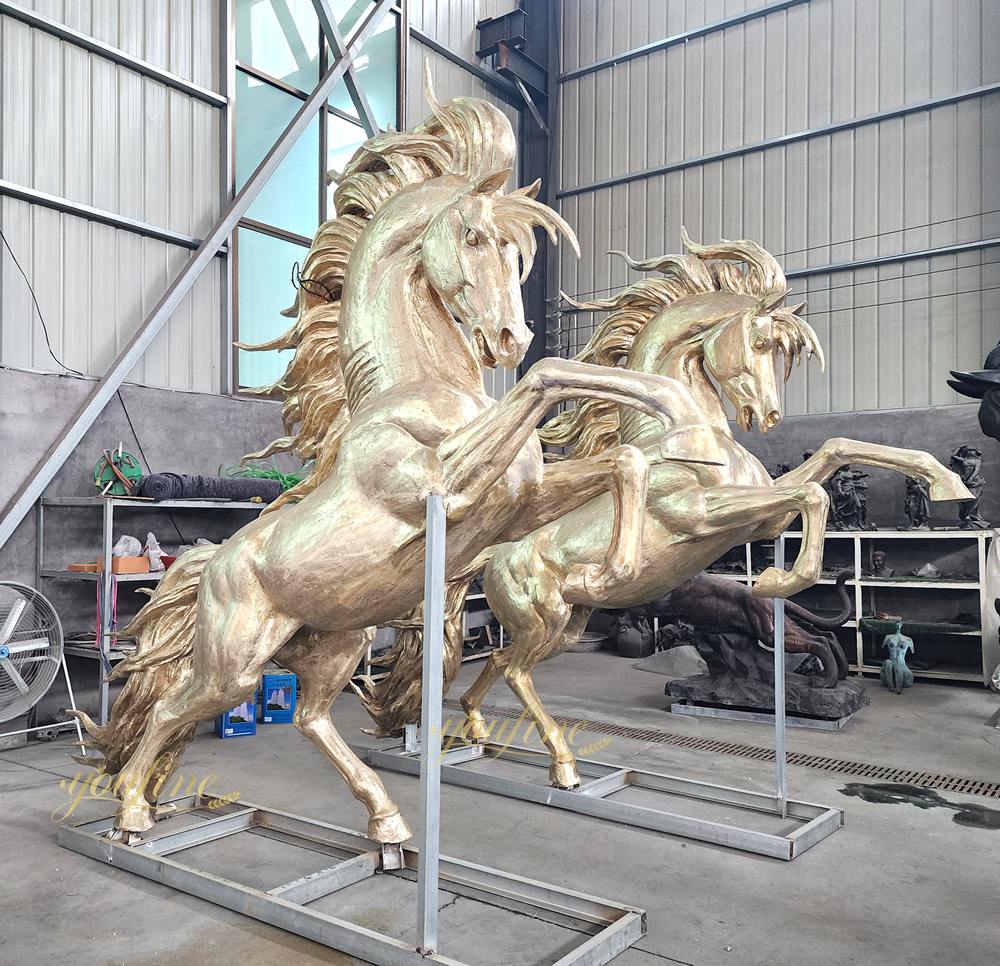How Are Bronze Statues Made? - Blog - 18 bronze rearing horse statue Polishing Process