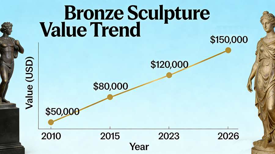 Are Bronze Sculptures Worth Anything? - Blog - 1 large bronze sculpture value graph
