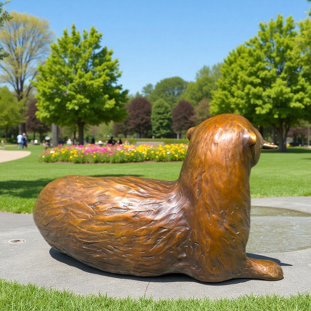 wildlife Bronze Statue Sea Otter