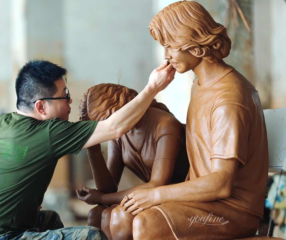 Shaping the clay model detail