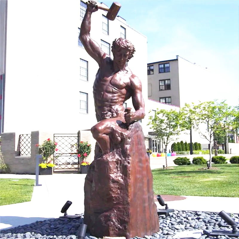 Statue Chiseling Itself.