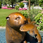 wildlife cute and lively sea otter statue