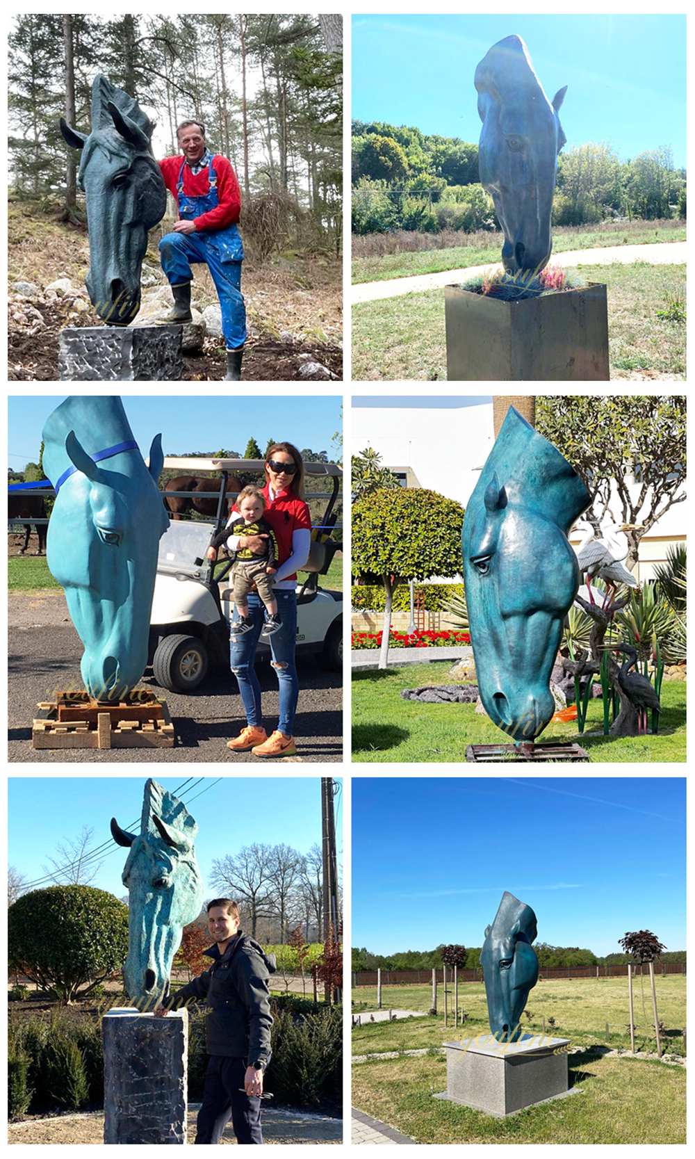 different Horse Head Statue feedback from our customers
