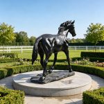 Black Horse Statue for Stud Farm